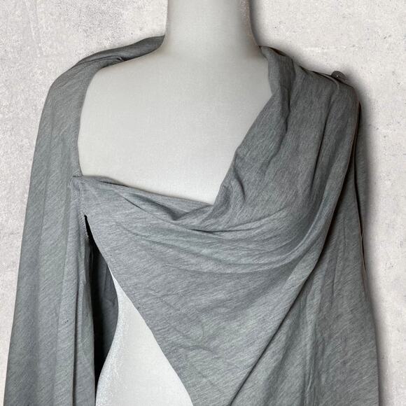 CARDIGAN TASSEL FRINGE SHIRT GREY - M - Picture 4 of 5
